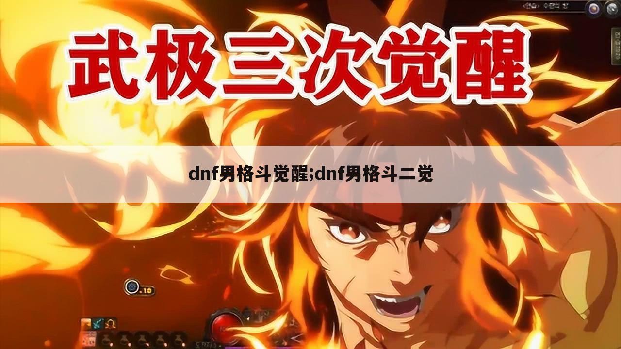 dnf男格斗觉醒;dnf男格斗二觉