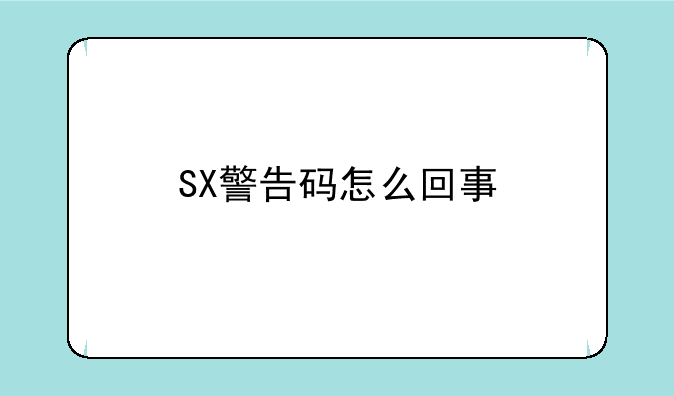 SX警告码怎么回事