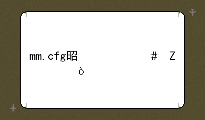 mm.cfg是什么文件？