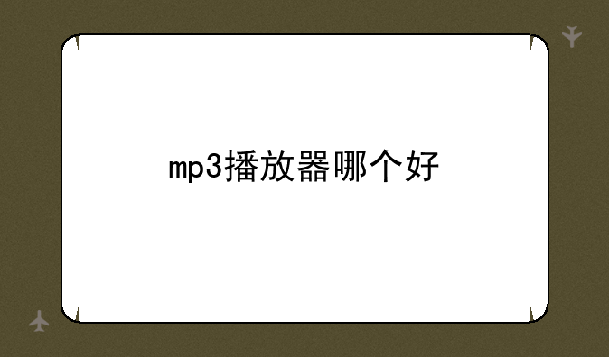 mp3播放器哪个好