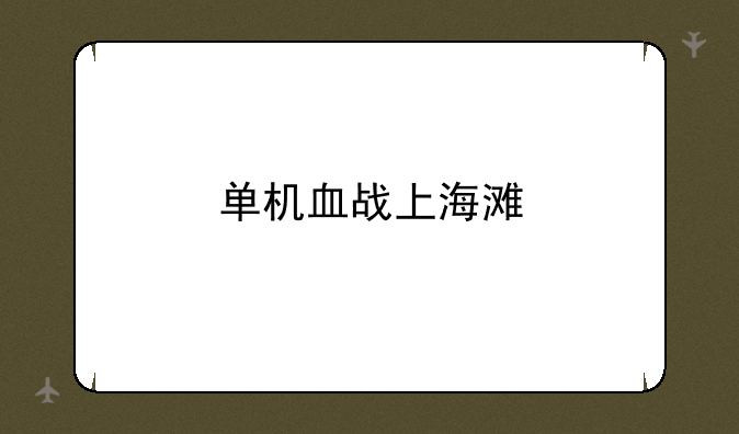 单机血战上海滩