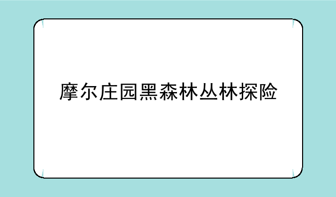 摩尔庄园黑森林丛林探险