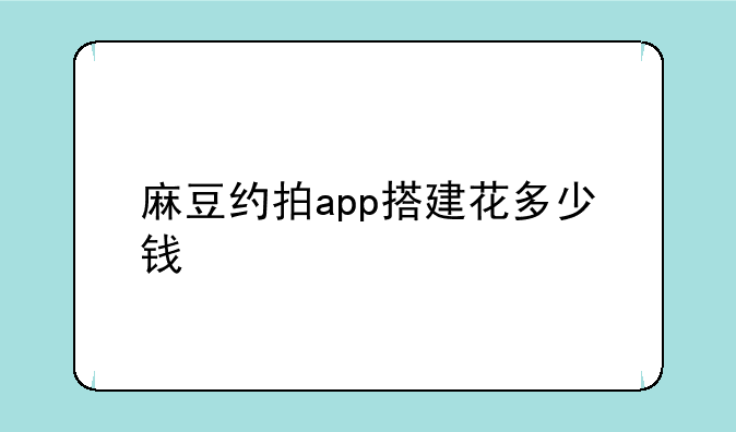 麻豆约拍app搭建花多少钱