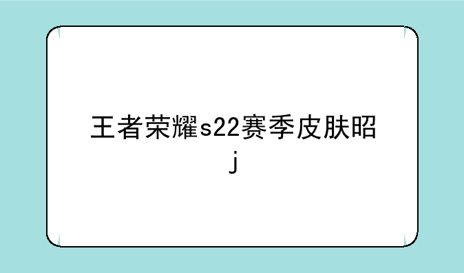 王者荣耀s22赛季皮肤是谁的