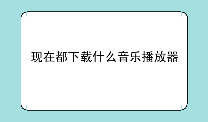 现在都下载什么音乐播放器