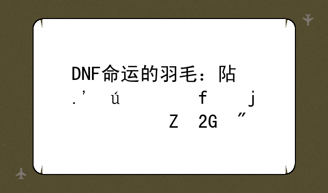 DNF命运的羽毛：阿拉德大陆的全新挑战