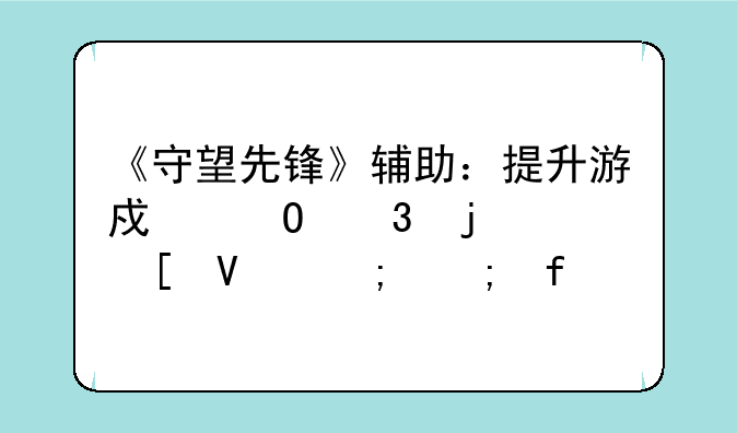 《守望先锋》辅助：提升游戏体验的策略与风险