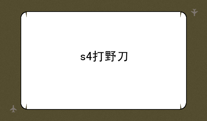 s4打野刀