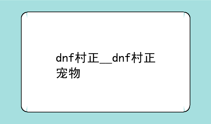 dnf村正__dnf村正宠物